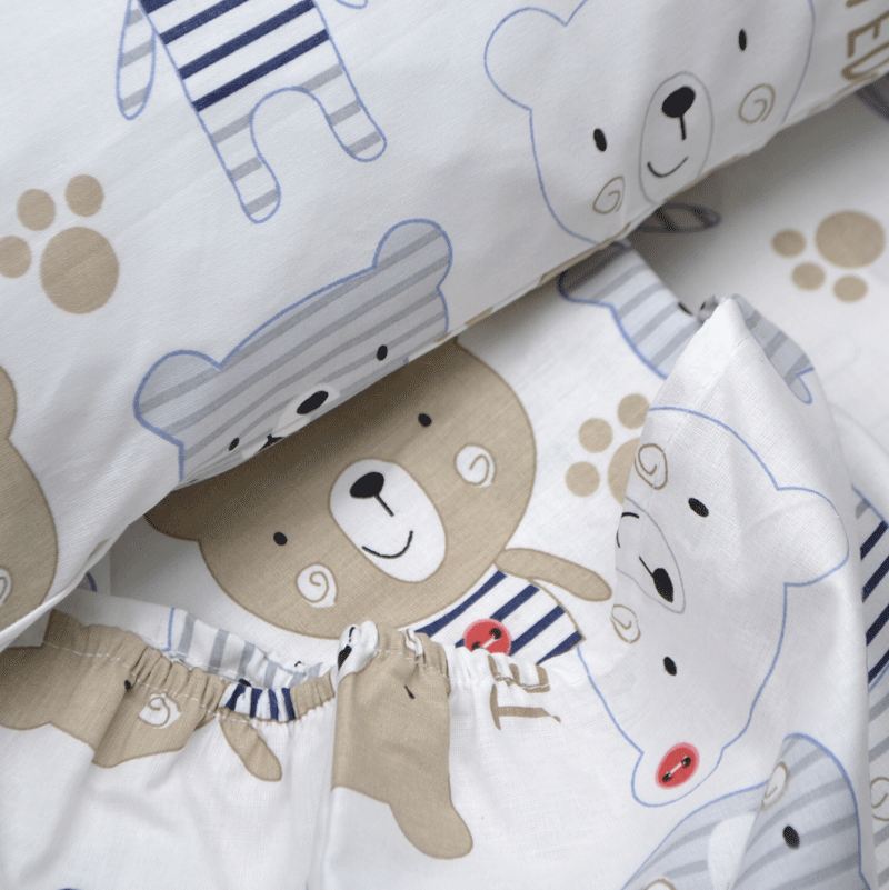 Ninetta bebe. Σεντόνια κούνιας Teddy bear - 498 - Image 2